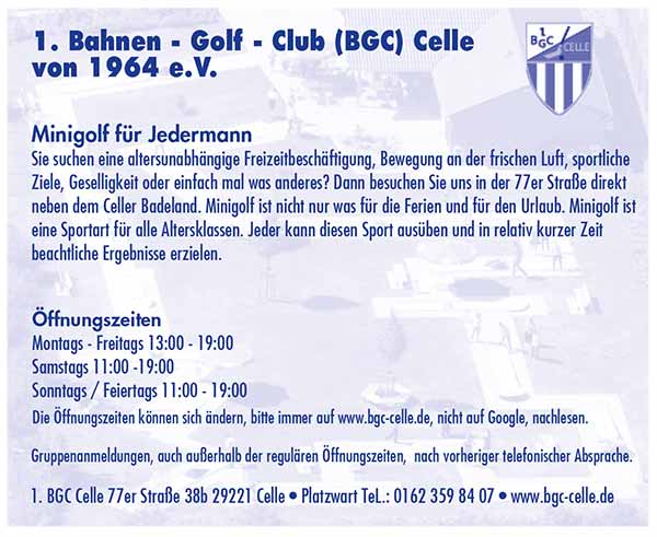 Bahnengolf 1.BGC Celle