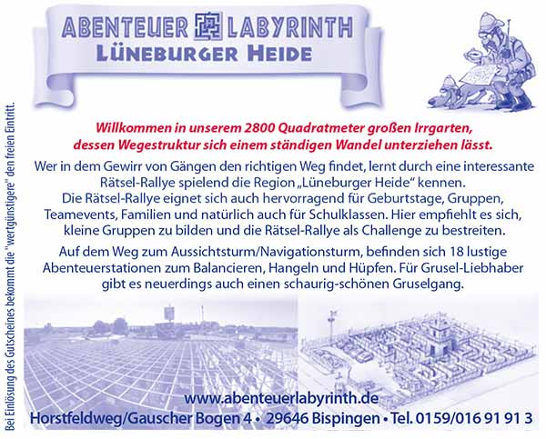 Abenteuerlabyrinth Bispingen
