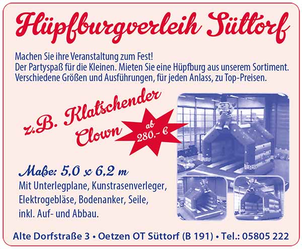 Hüpfburgverleih Süttorf